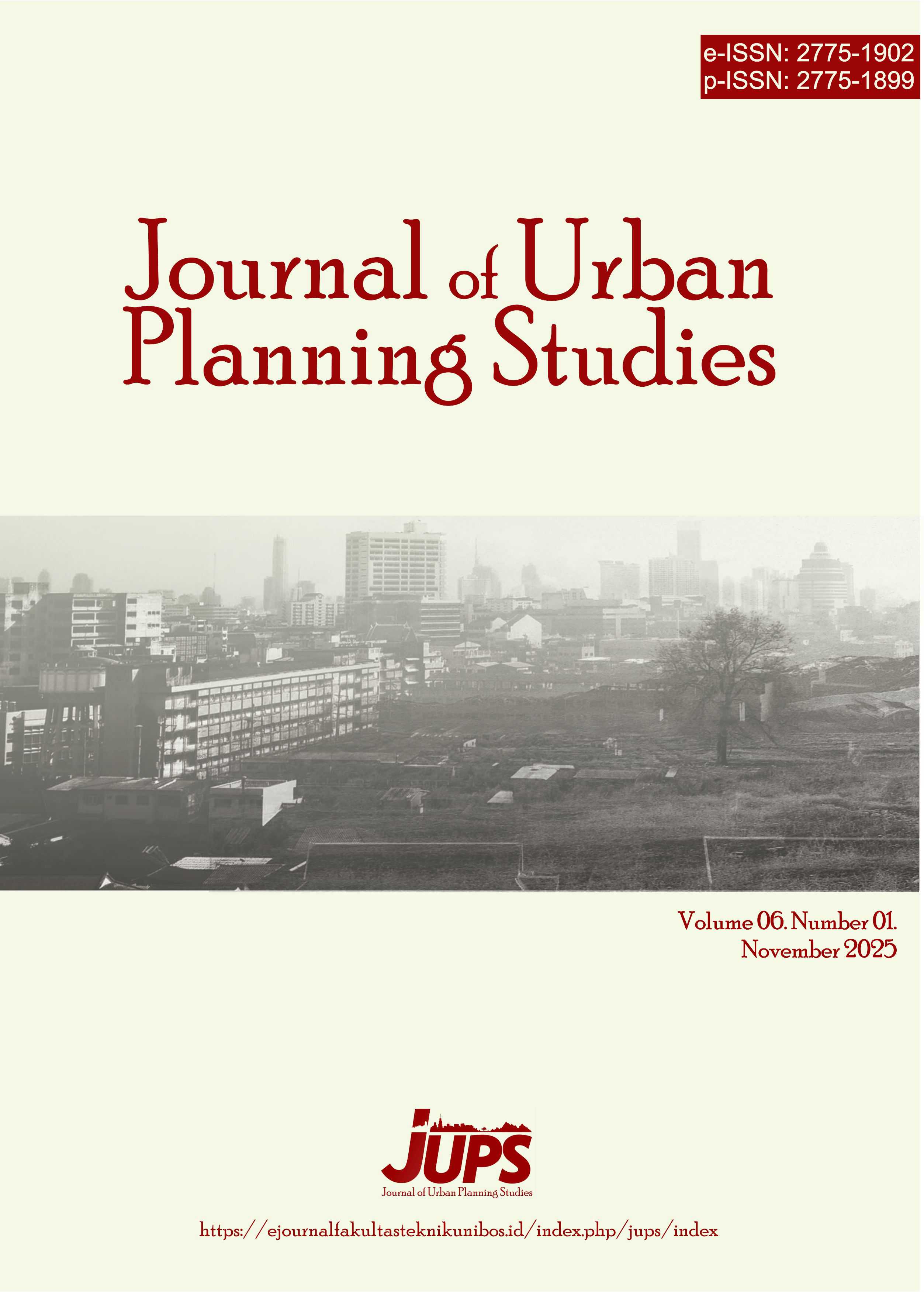 					Lihat Vol 6 No 1 (2025): Journal of Urban Planning Studies, November 2025
				